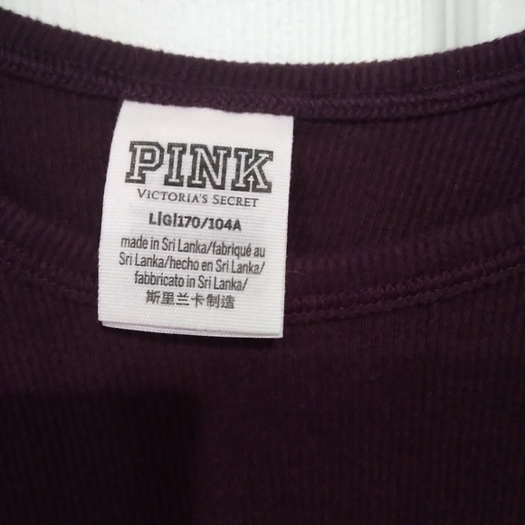 PINK lettuce trim burgundy top - Picture 3 of 3